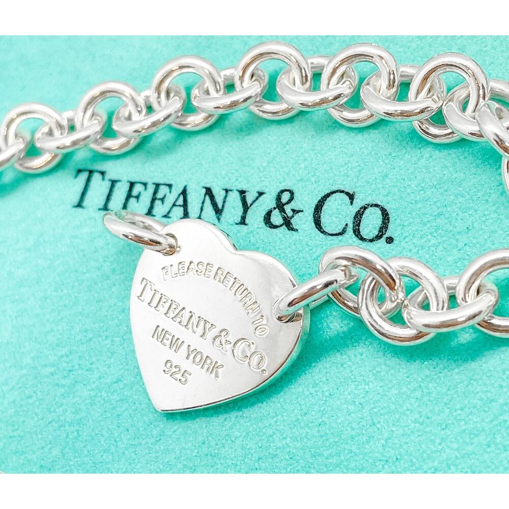 Tiffany & Co. Return to Tiffany Large Heart Tag Necklace Sterling Silver 15" - Picture 2 of 9